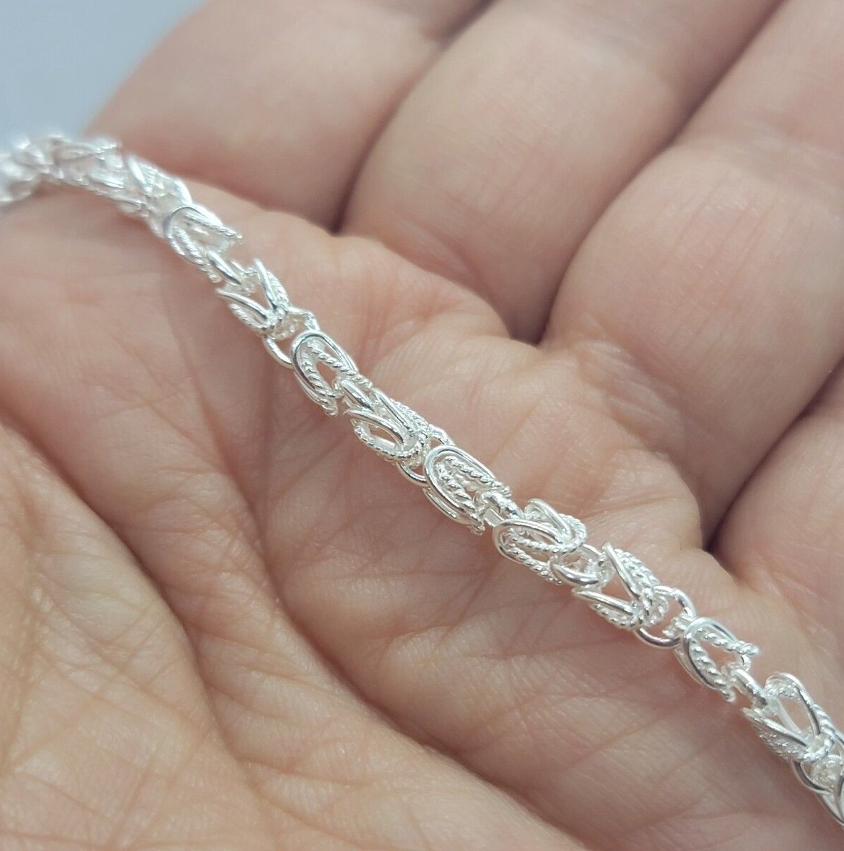 925 Sterling Silver Turkish Chain High Quality Necklace Bracelet 4mm Size 7″~30″