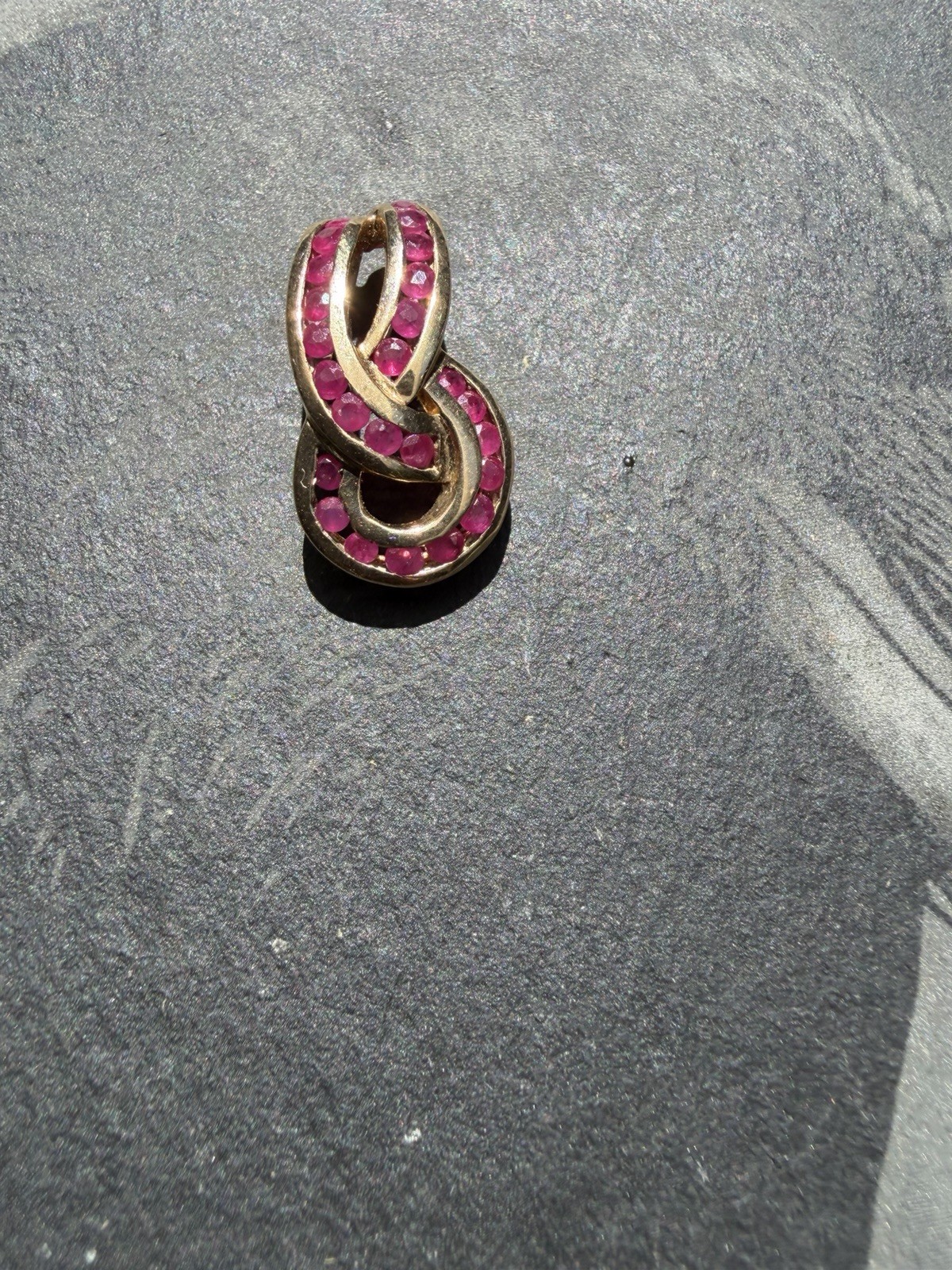 QVC 9ct Ruby Infinity Knot Pendant