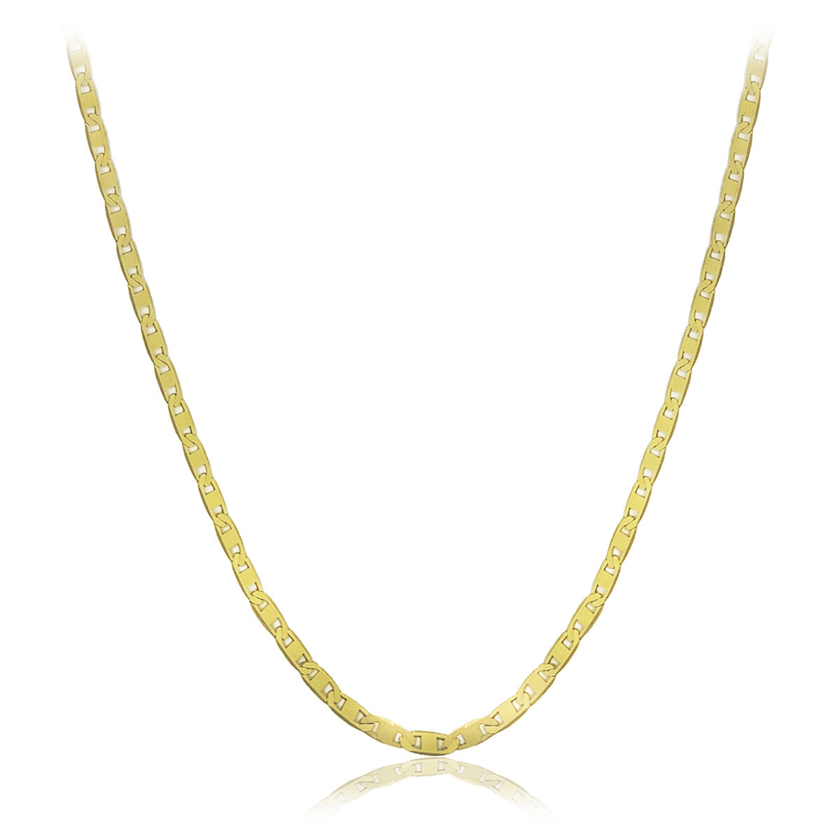 1.2mm Mariner Link Chain Necklace Real Solid 10K Yellow Gold All Sizes
