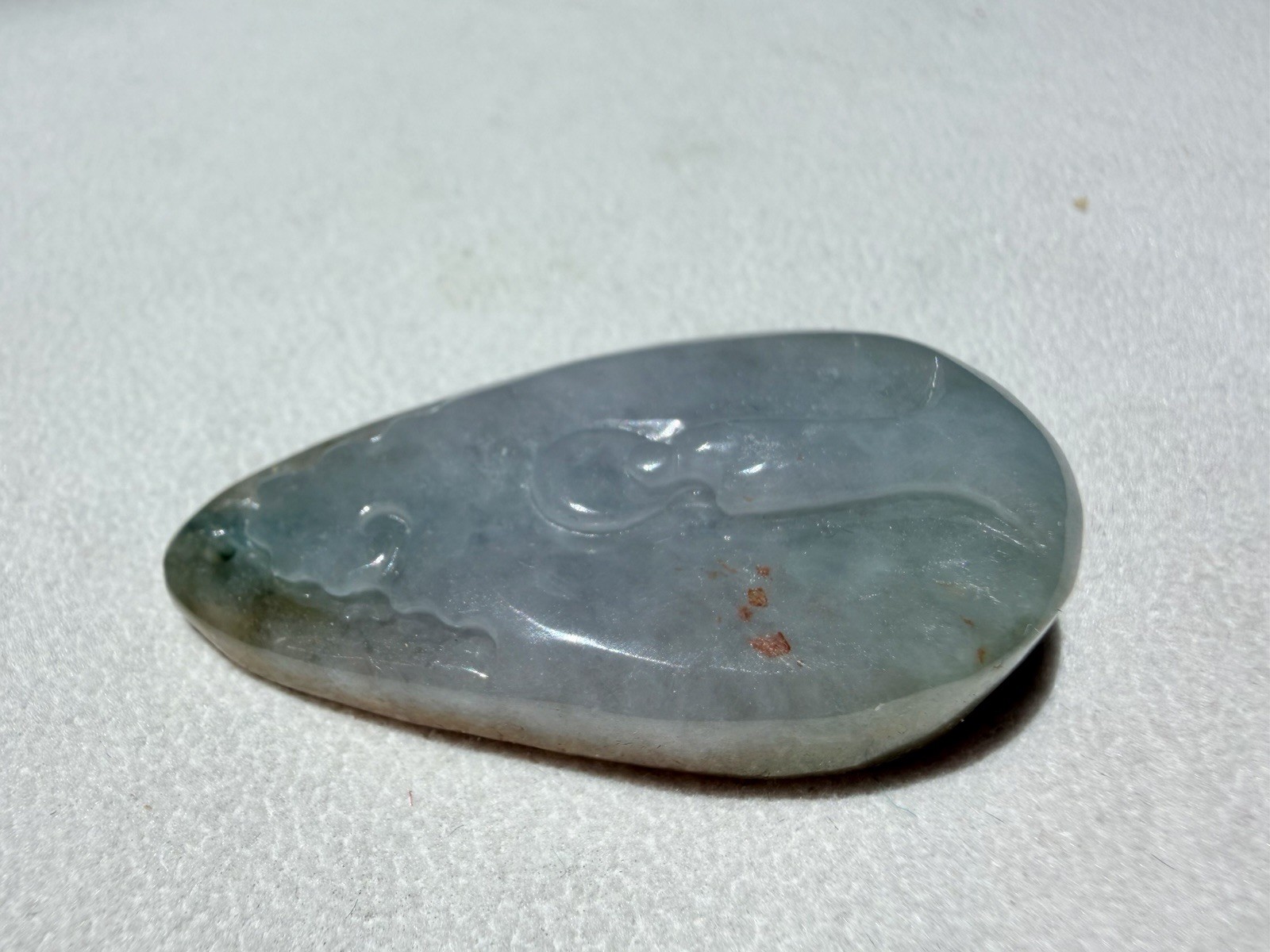 Jadeite Burma Pendant Meditation Purple Red Translucent Type A Burmese Jade
