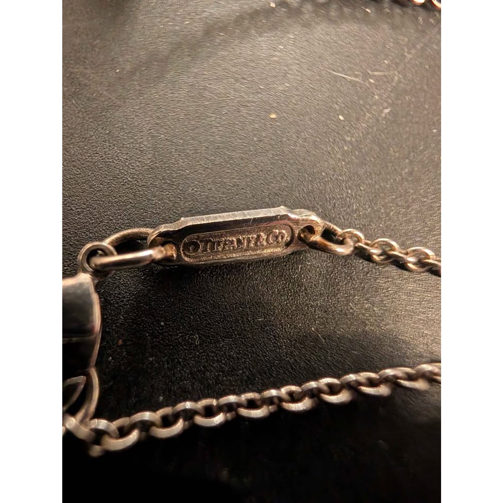 Authentic Tiffany & Co. Sterling Silver “T & Co.” Dangle Lariat Necklac