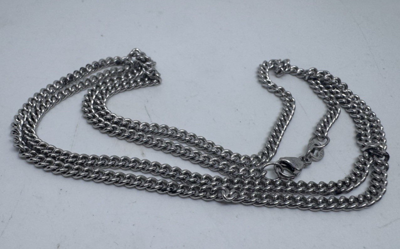 XFINE JAMES AVERY STERLING 22″ MEDIUM CURB LINK CHAIN/NECKLACE-3MM THICK-NO RES!