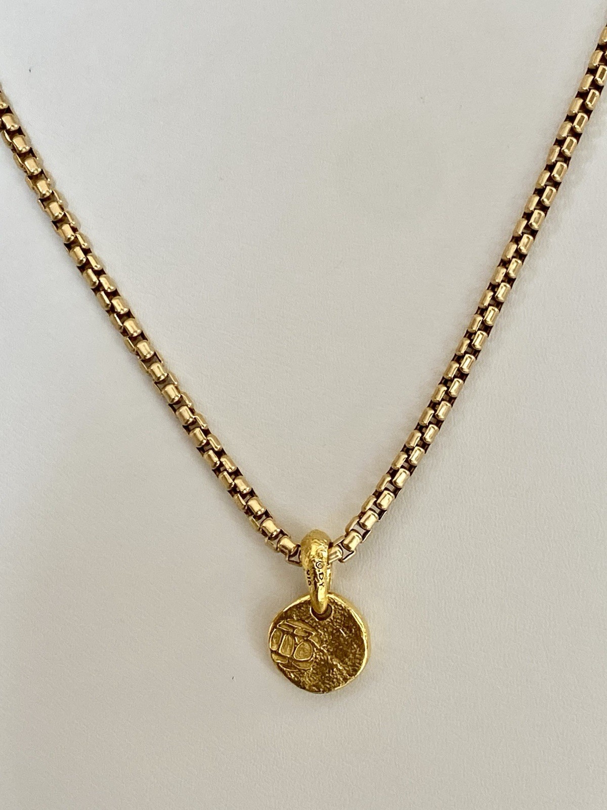 David Yurman 22K/18K Gold Shipwreck Pendant Necklace 2.7mm 24” Excellent $7000