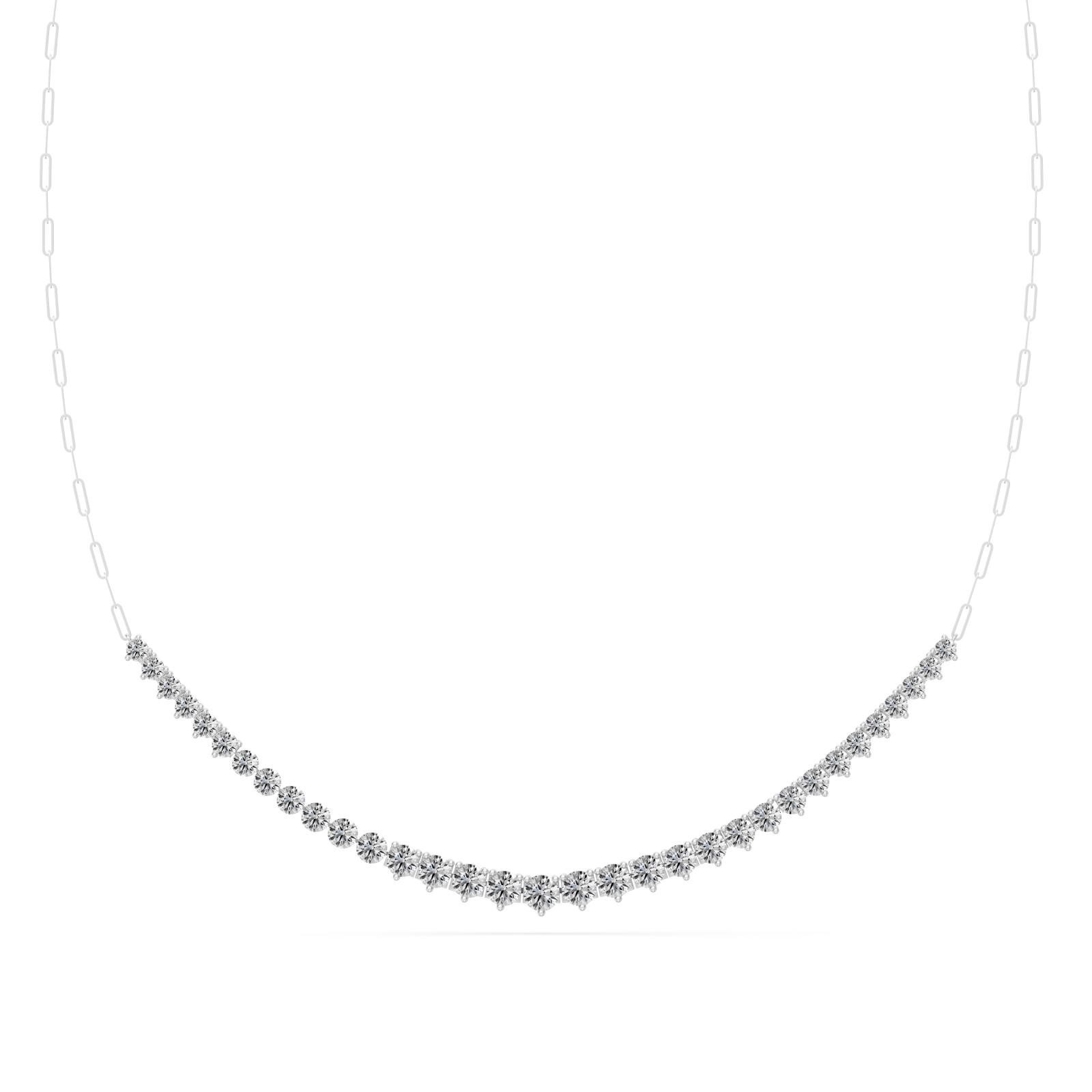 2.25 Ct Round Cut Diamond Chain Necklace VS1 D-F White Gold 14k