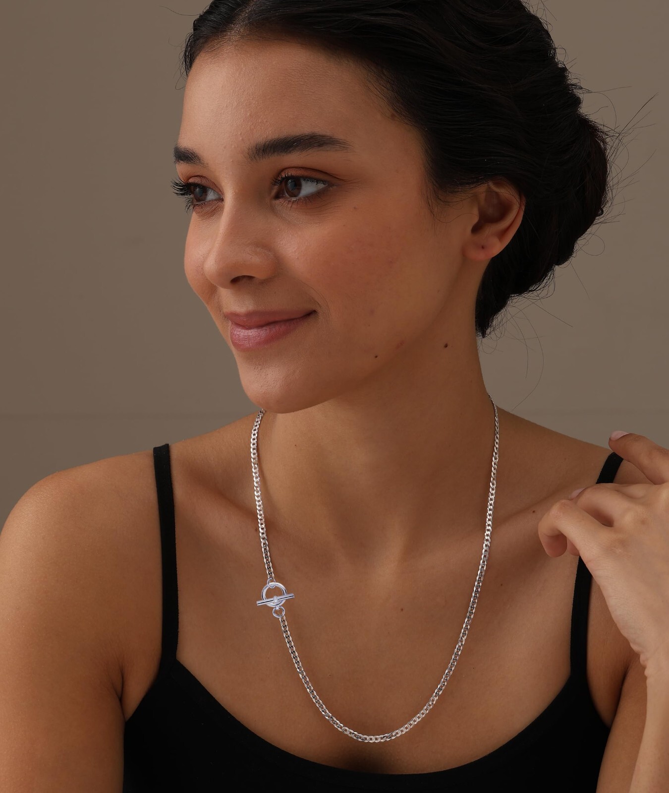 925 Sterling Silver Adjustable Toggle Clasp Lariat Y Necklace for Women 20 In