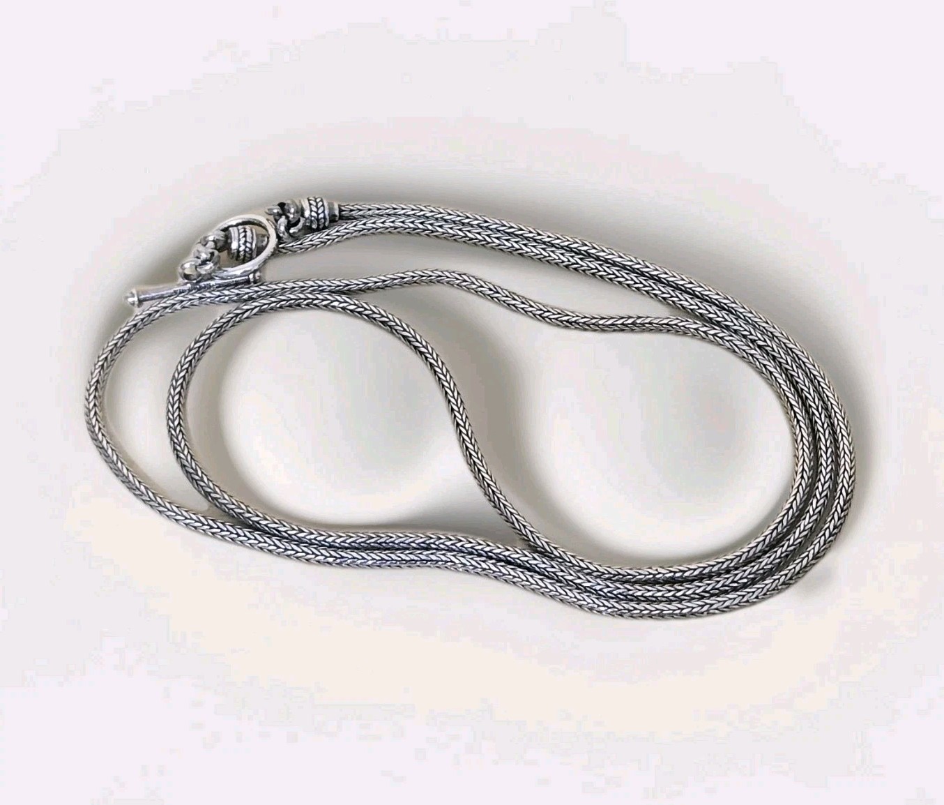 Bali Suarti Spiga Sterling Silver Thick Wheat Chain Necklace Silver 31″ 29.7g