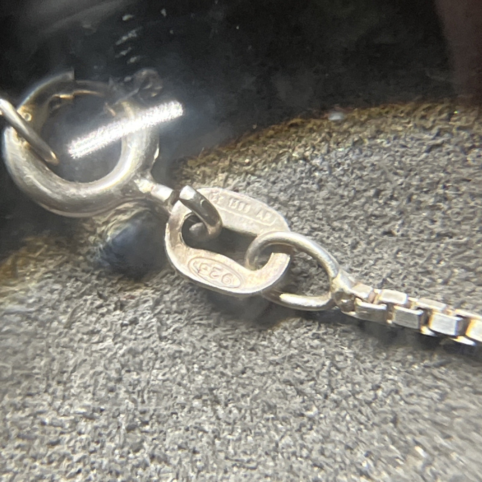 Vintage Italy Sterling 925, 1.4mm 20” Box Chain (Signed; Star Hallmark 1385 AP)