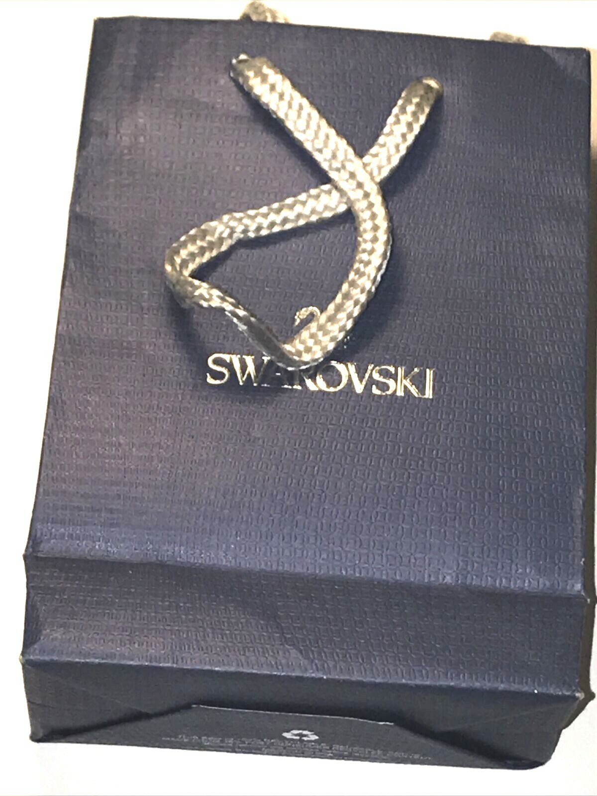 SWAROVSKI Gold Tone Austrian Crystals Tennis Bracelet 7″ New with Tag Signed