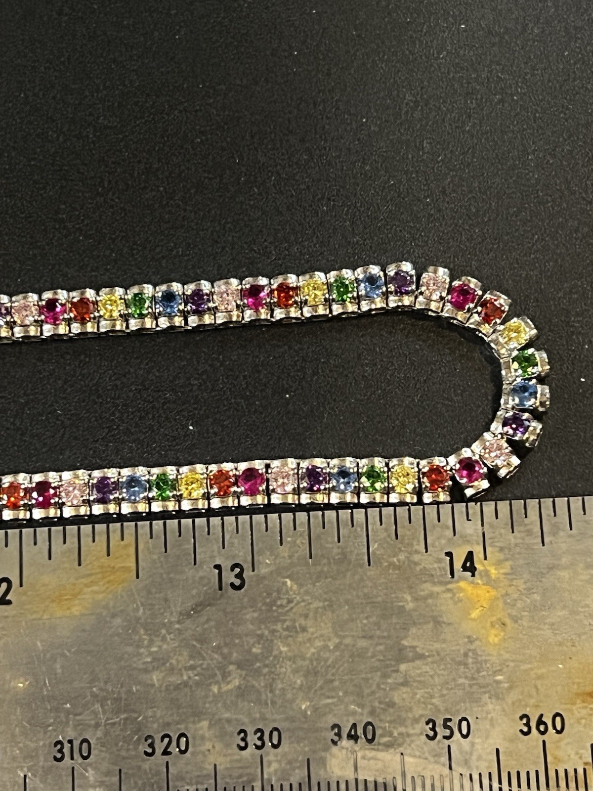 Multiple Gemstone Sterling Silver 925 Adjustable Box Chain Necklace 10”-28”