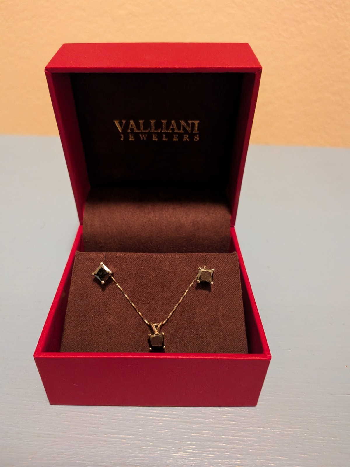 Valliani Jewelers 18K White Gold Earrings & Necklace