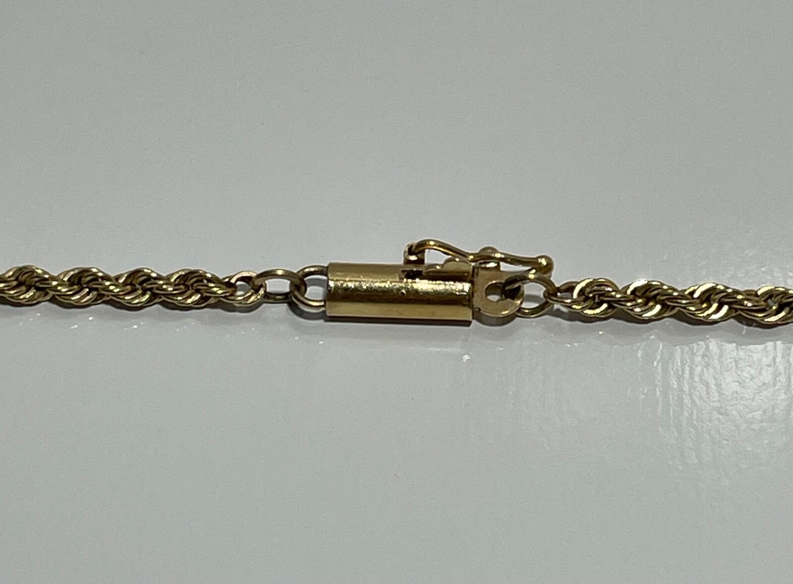 14K Solid Yellow Gold Diamond Cut 2.20mm Rope Chain Necklace Unisex 32 In.