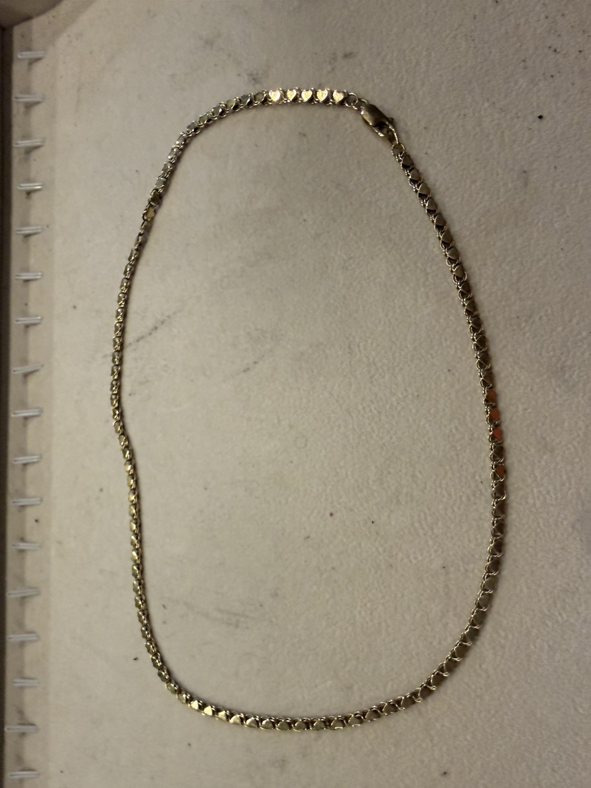 14kt Yellow Gold 18 Inch Necklace With Heart Design 9.14 Grams