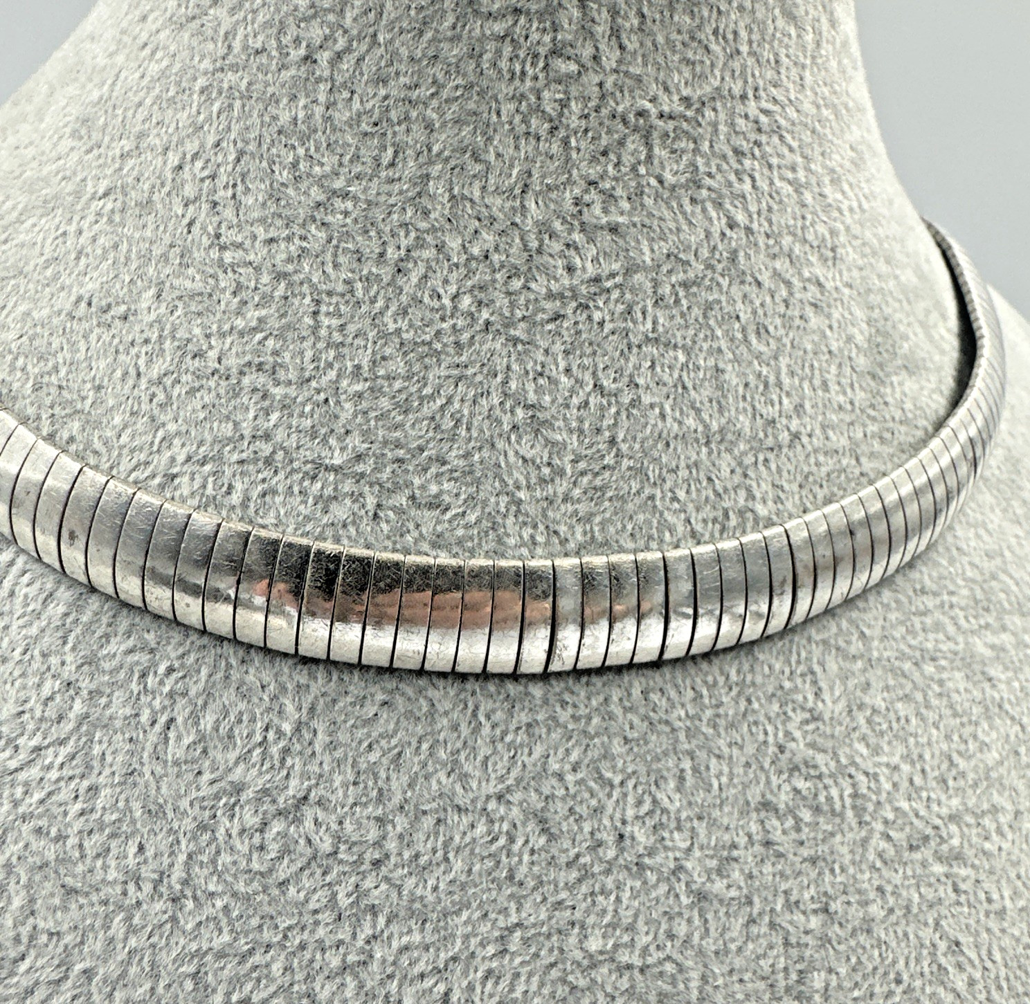 Vtg Sterling Silver 925 AT Italy Thick Omega Chain Necklace 11mm, 60.6g, Read!