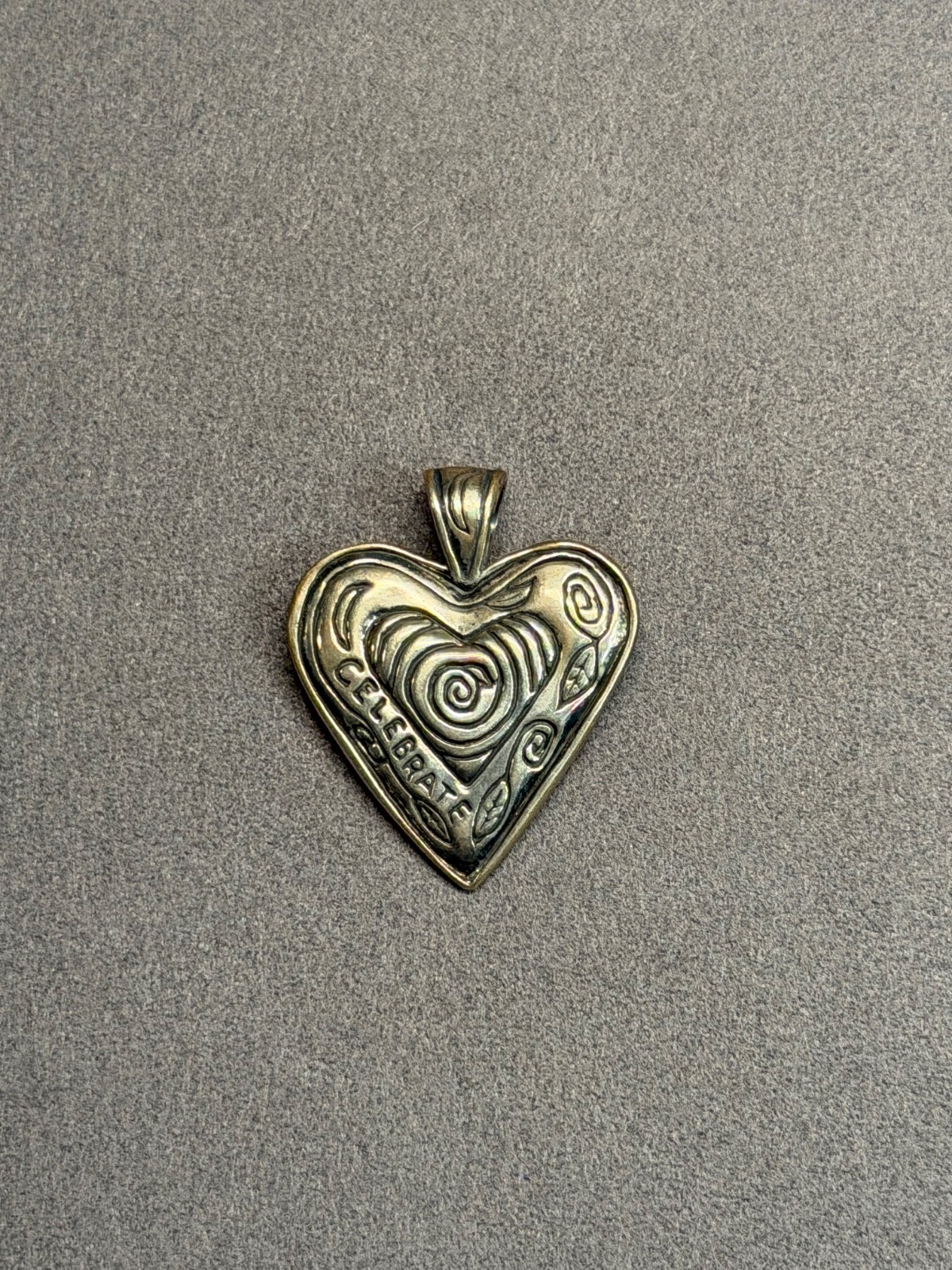 Robert Shields RSD Sterling Silver Garnet Reversible Celebration Heart Pendant