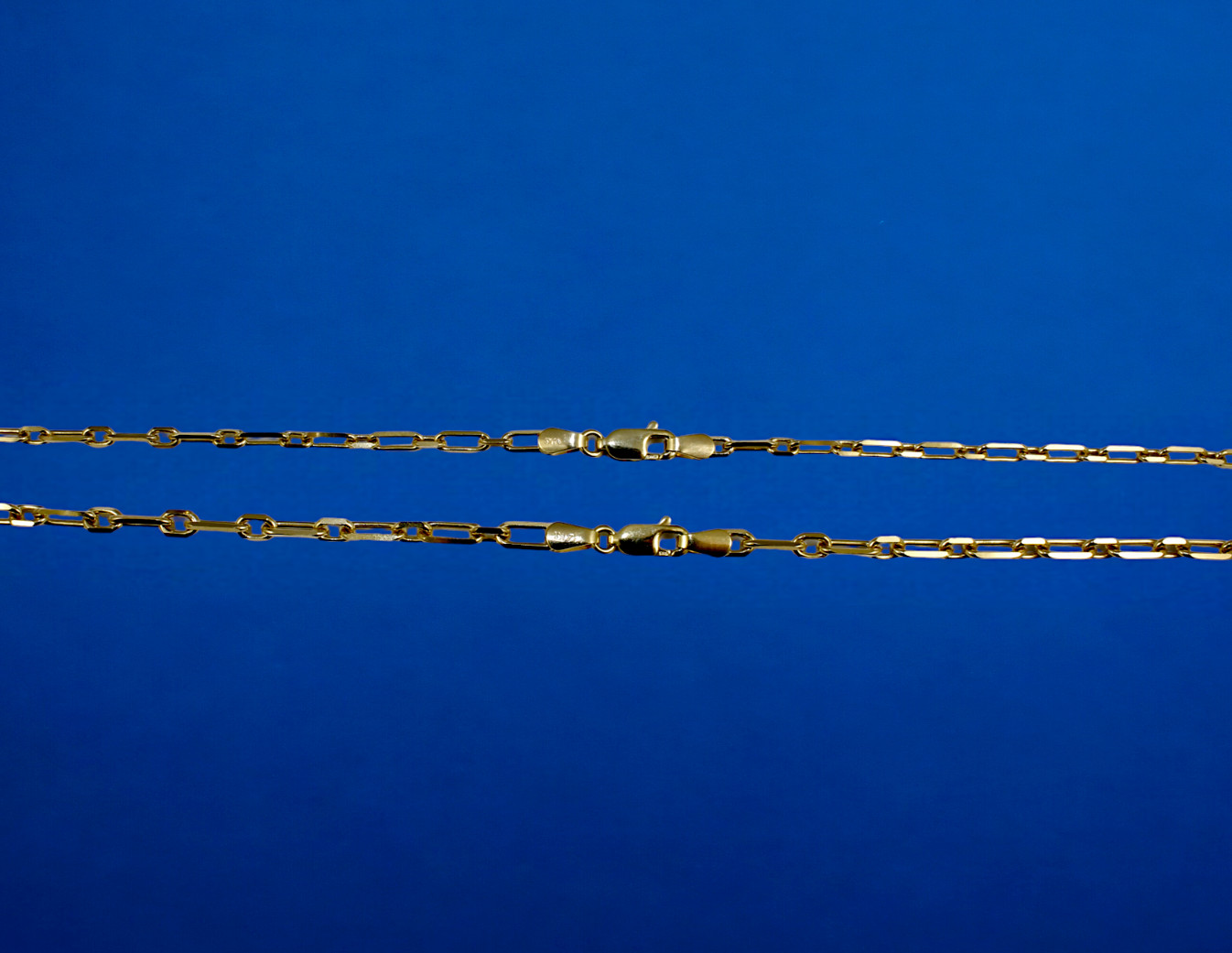 14K Yellow Gold SOLID Oval Paperclip Rolo Necklace Bracelet Chain 2mm-4mm 7″-30″