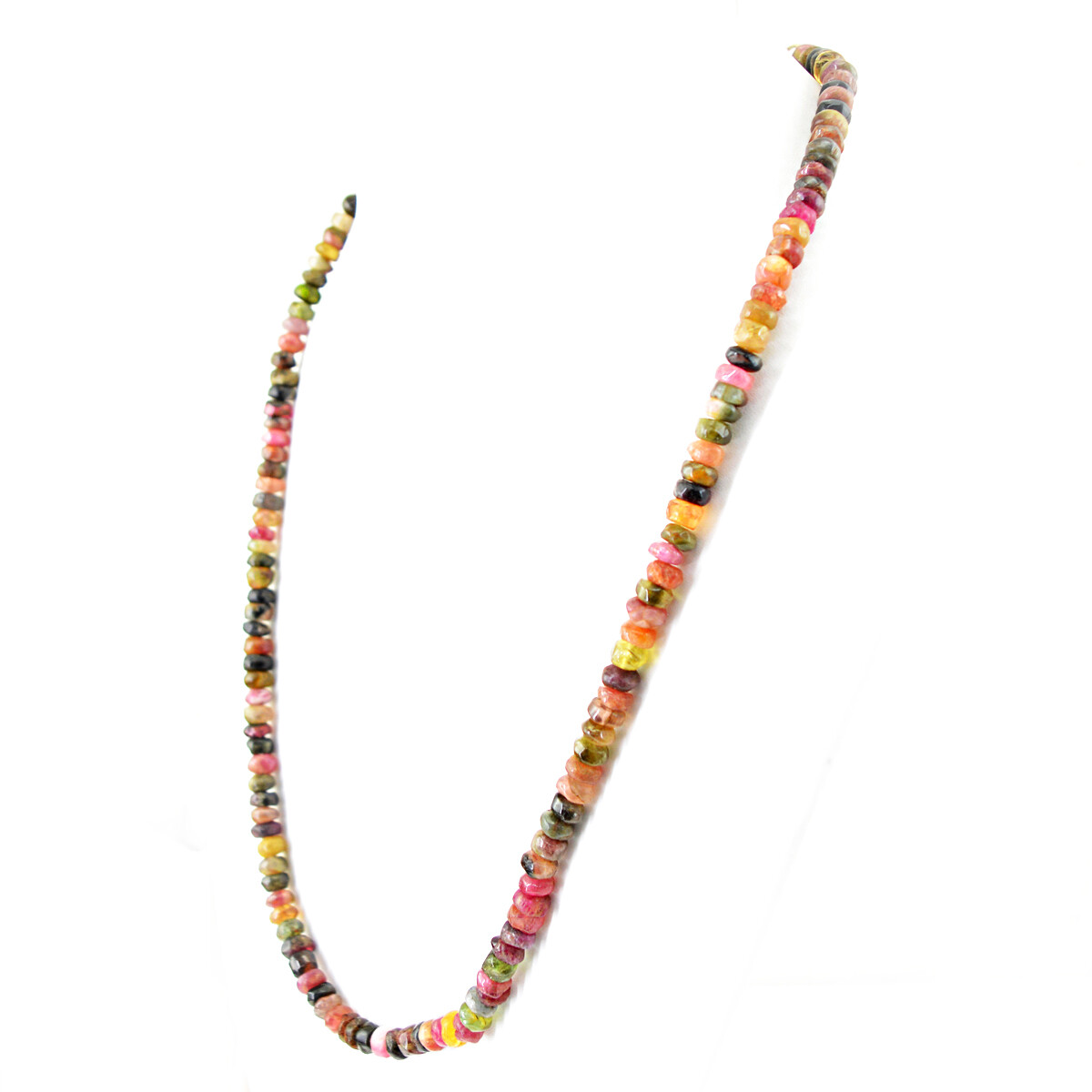 BEST AAA 175.00 CTS NATURAL WATERMELON TOURMALINE UNTREATED BEADS NECKLACE (RS)