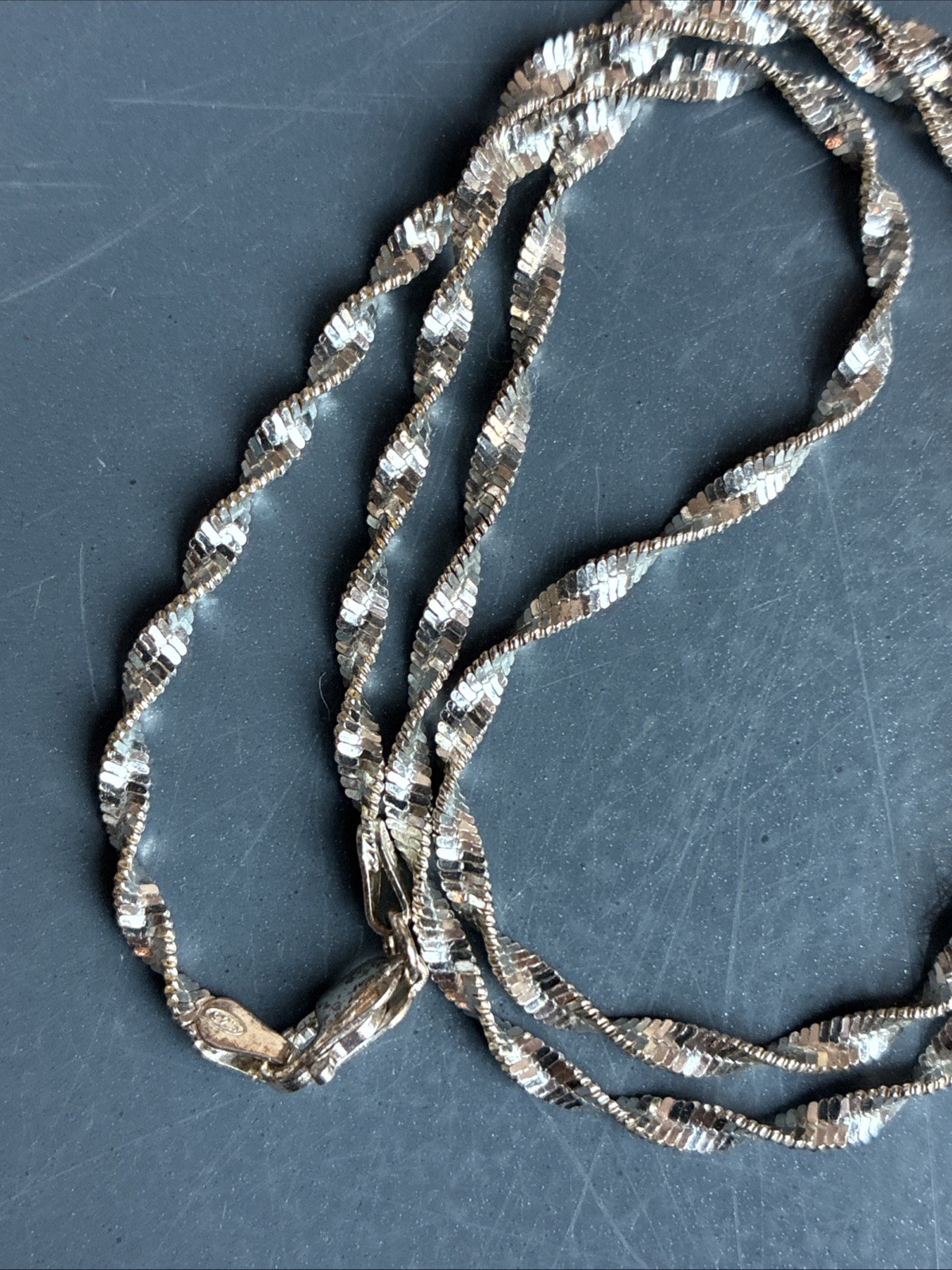 Sterling Silver Twisted Sparkle Chain 18” Made in Italy
