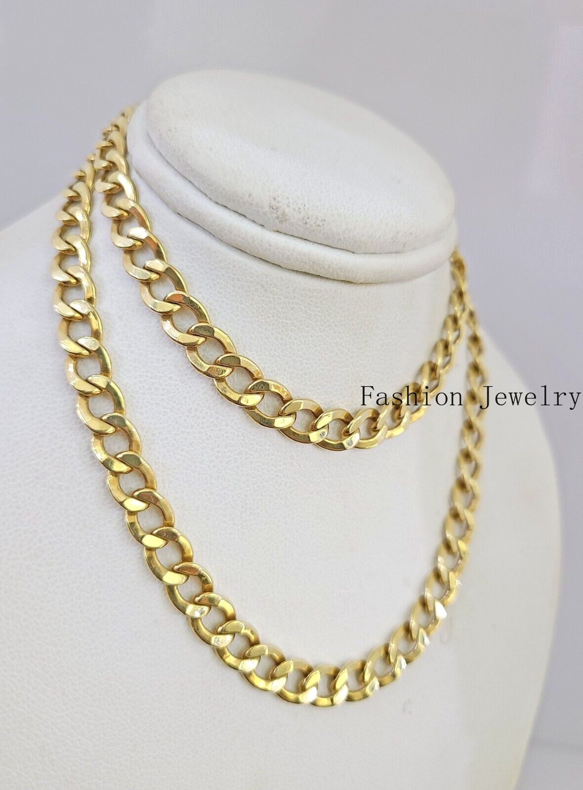 Real 14k Cuban Curb Link Chain 6mm Necklace 20″ Real Yellow Gold