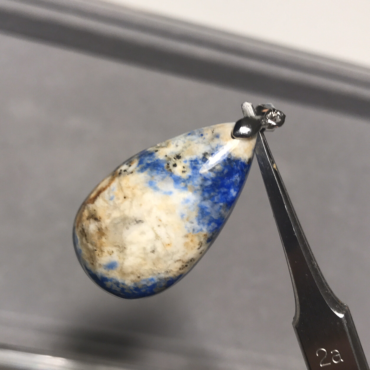 Natural High Quality Lapis Lazuli Teardrop Pendant Necklace Stone US SELLER