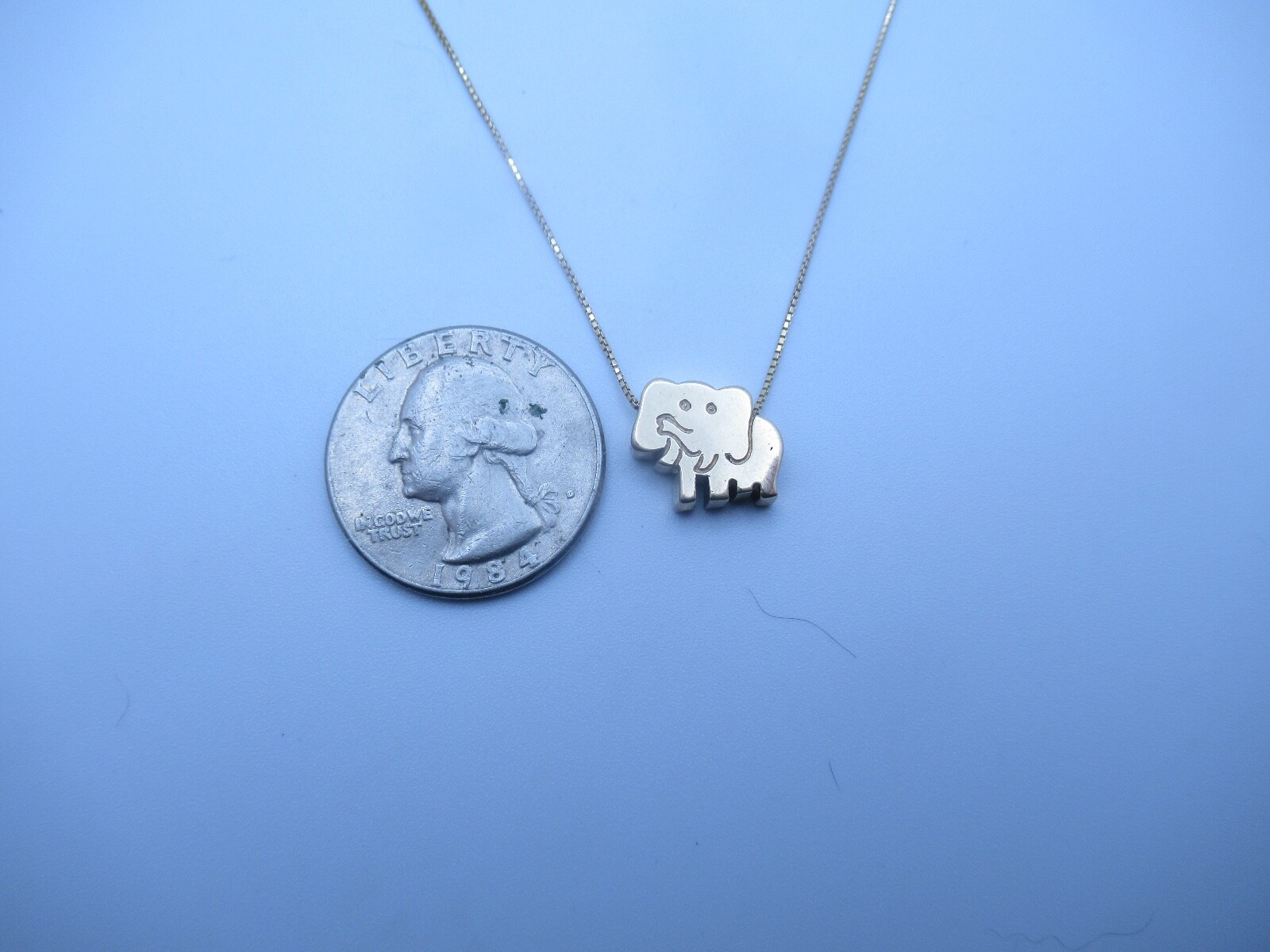 14Kt. Elephant Slide Pendant