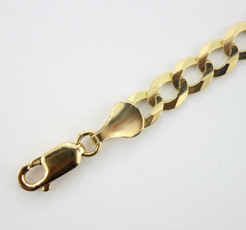 10K Authentic Solid Yellow Gold Cuban Chain Necklace 2mm-10mm Size 16″~30″