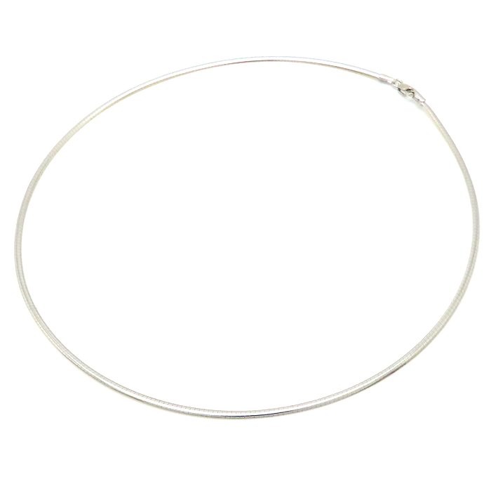 18K Yellow Gold / K18 White Gold Omega Necklace Reversible 40cm /76414