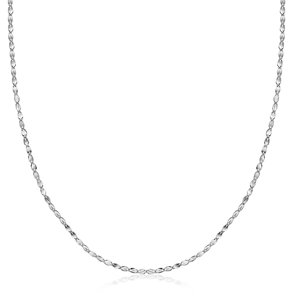 14K Gold Diamond Cut Mirror Chain Necklace By Pori Jewelry