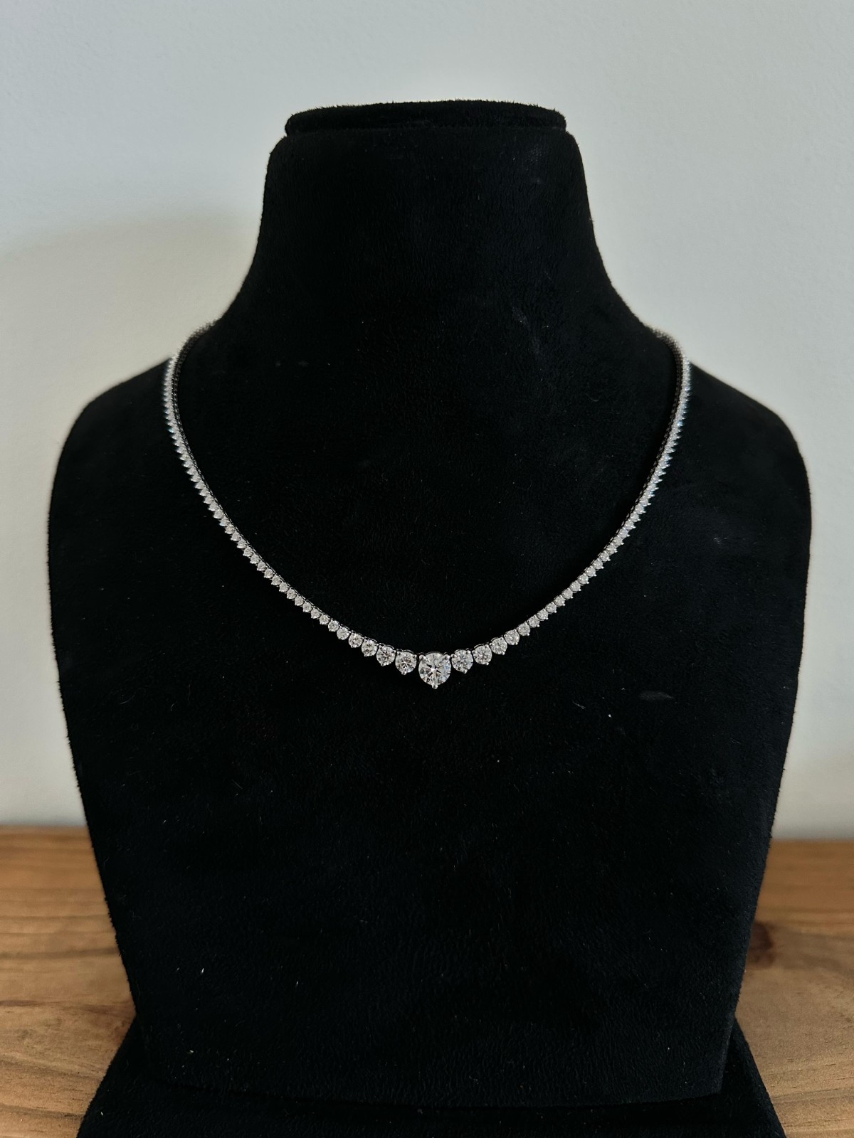 7CT Graduated Tennis Necklace Lab Grown Diamond – 14K Solid Gold or 925 Silver