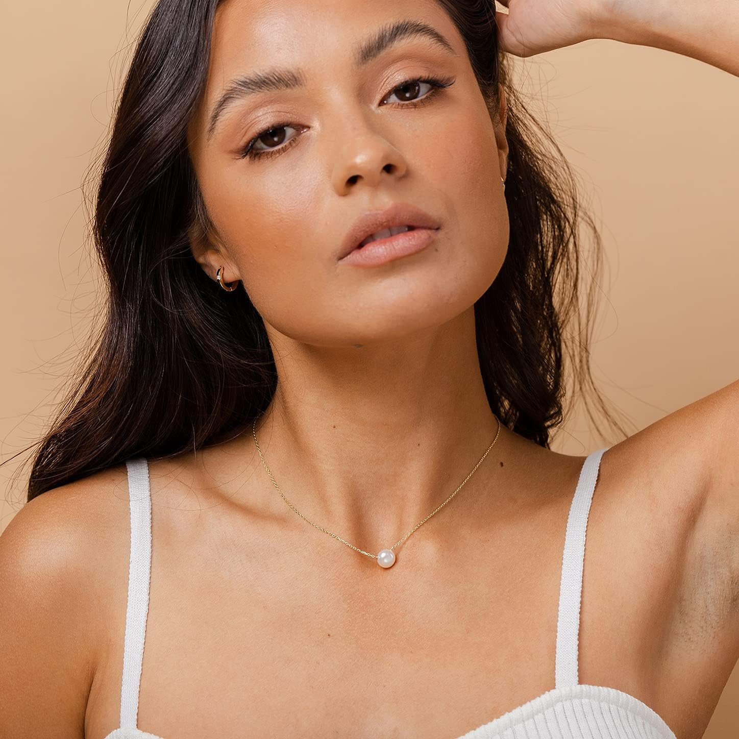 Handpicked AAA+ Freshwater Cultured Single Pearl Necklace Pendant | Gold Necklac