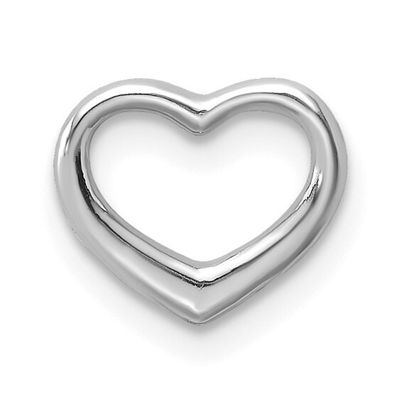 10K or 14K Yellow, Rose or White Solid Mini Floating Heart Slide Charm Pendant