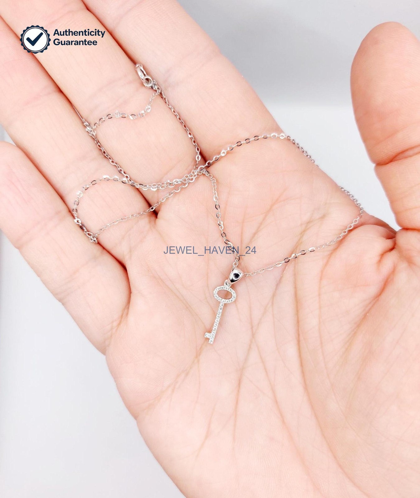 Round Natural Diamond Statement Fine Chain Proposal Sister Necklace 14K Gold