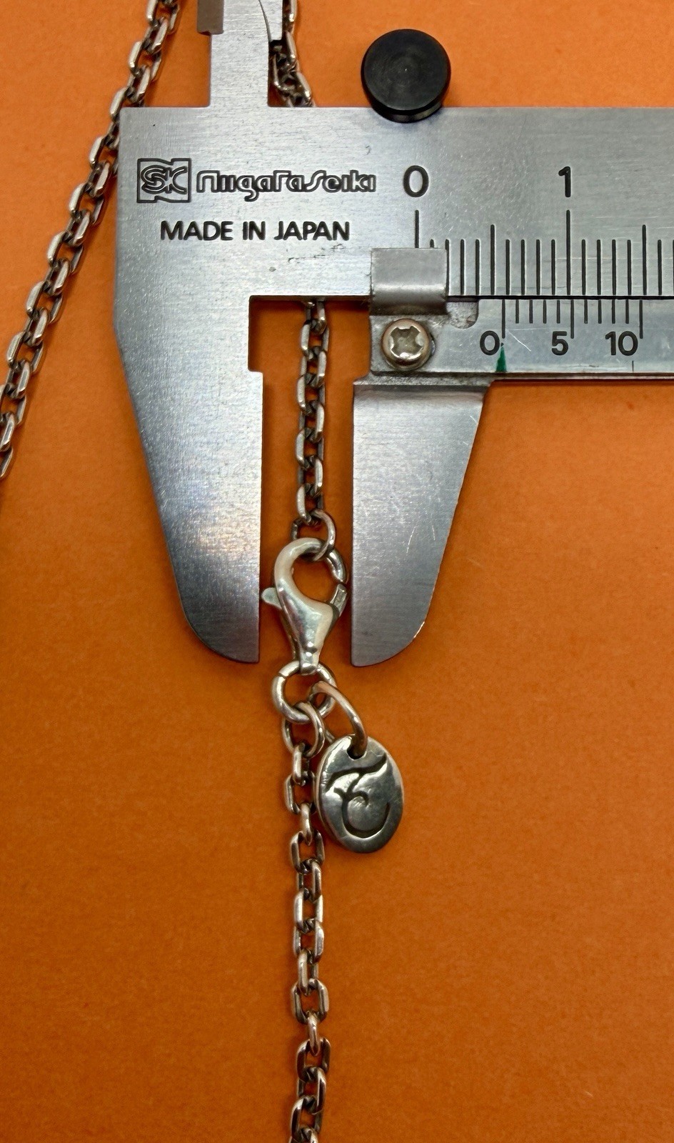 2.5mm 24” Oxidized Angled Cable Chain 925 Sterling Silver Chain Necklace 7.8g