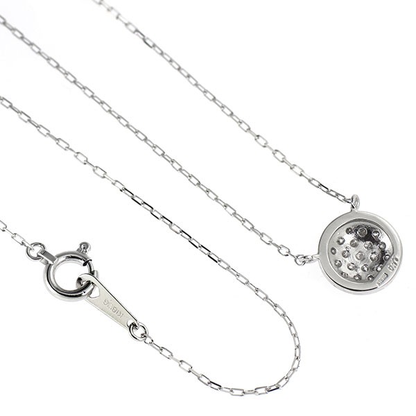 K18WG Diamond Pendant Necklace 0.17ct – Auth free shipping from Japan- Auth SELB