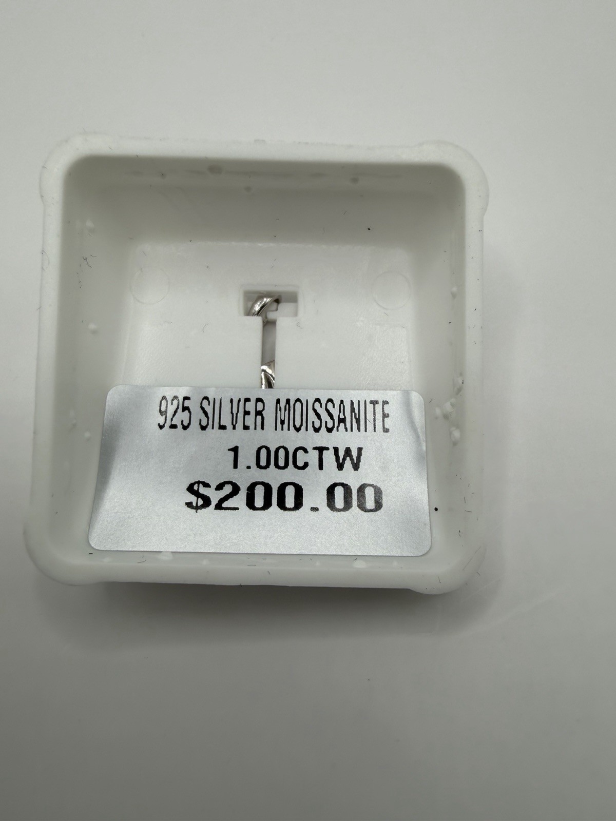 925 Sterling Silver Moissanite Bee Pendant White/black 1.00 CTW