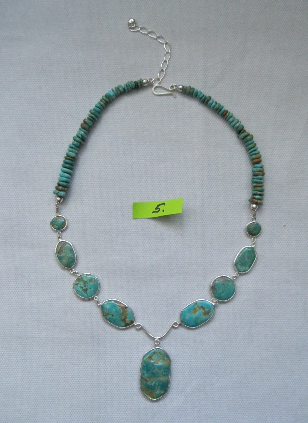 New Jay King Tyrone Sterling Silver Turquoise Reversible Necklace $189 #5