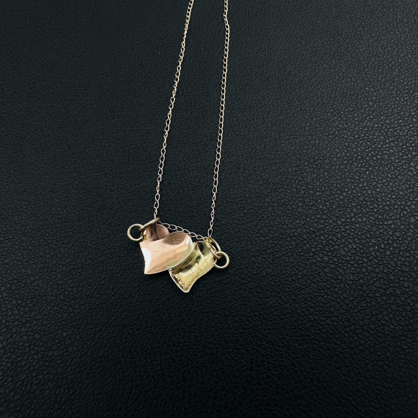 Solid 10K Multi-Tone Gold Black Hills Leaf Slider Pendant / Bracelet Attachment