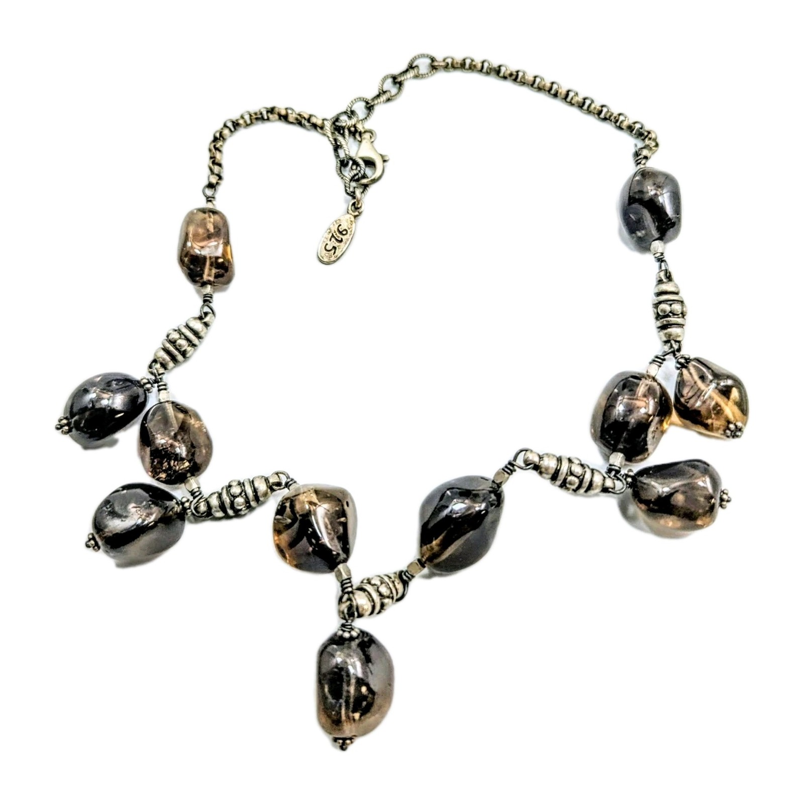Claudia Agudelo ExEx Citrine Sterling Silver 925 Necklace 16″