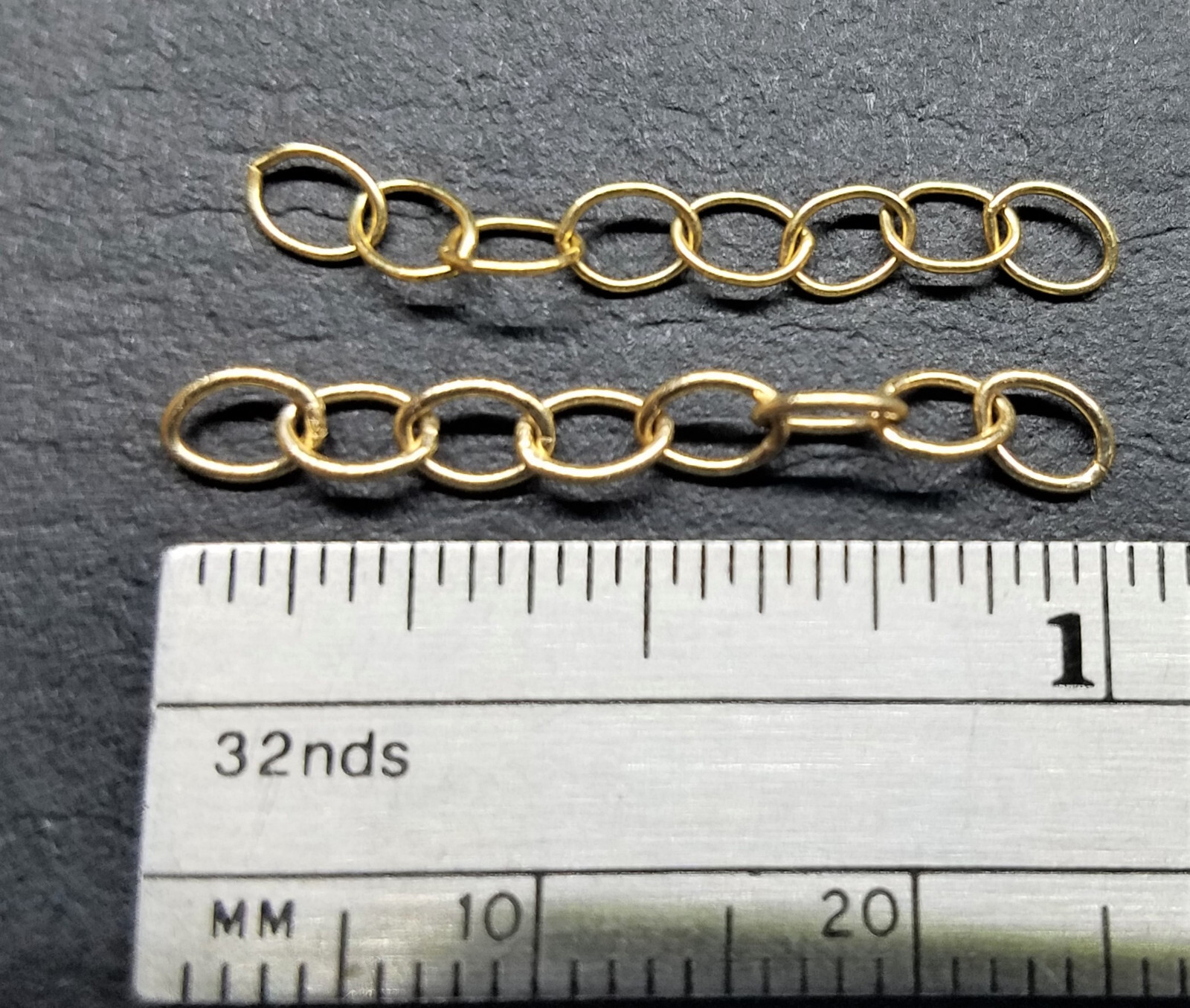 14k 3.25mm Medium Cable Yellow Gold 6mm Spring Ring 2.25″ Chain Extender Safety