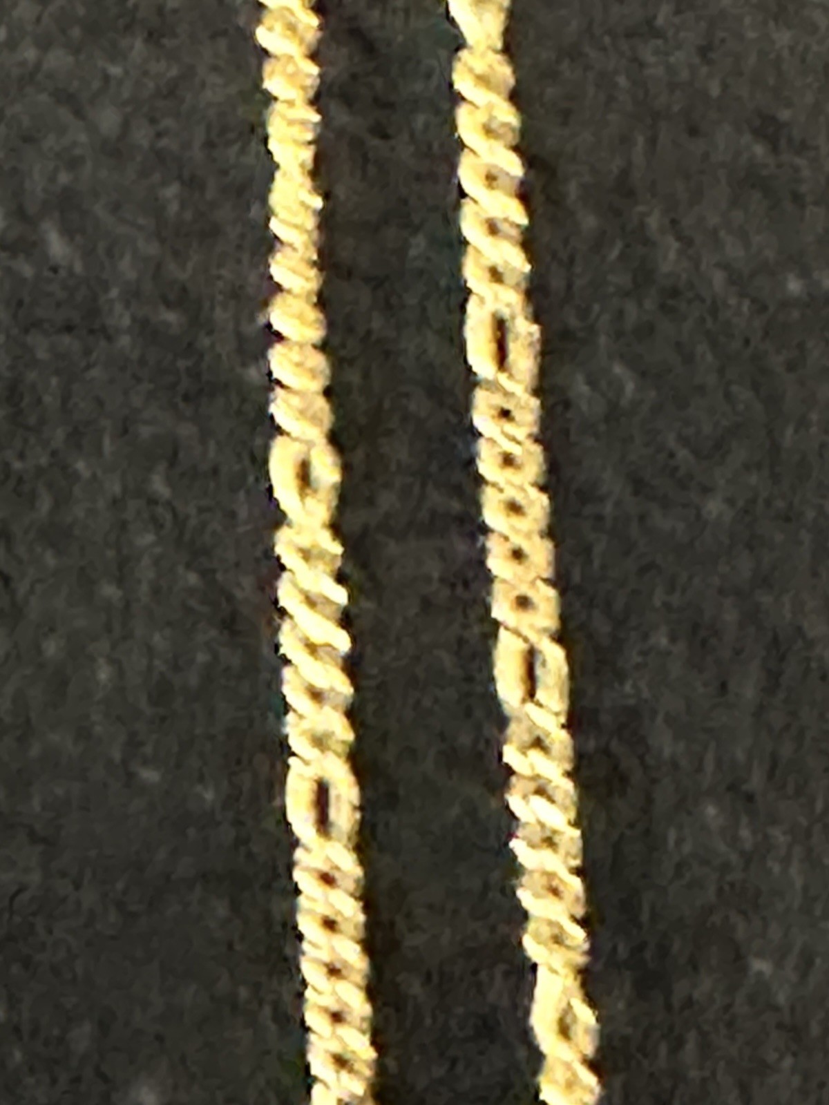 14k Yellow Gold Singapore Twisted 18 inch Necklace 1 Gram Stamped 14 KP Italy