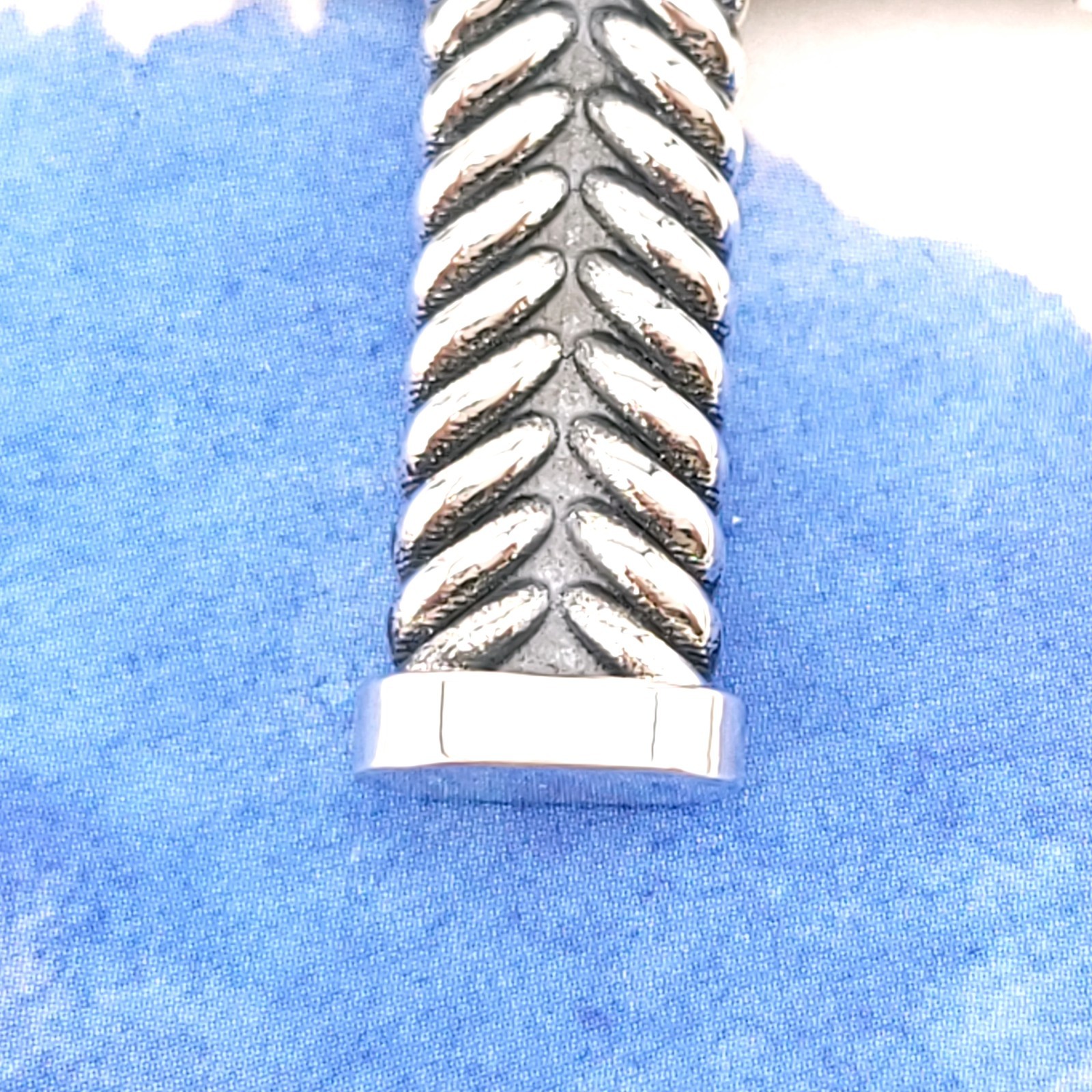 David Yurman Sterling Silver 27×45 Chevron Cable Cross Crucifix Amulet Pendant