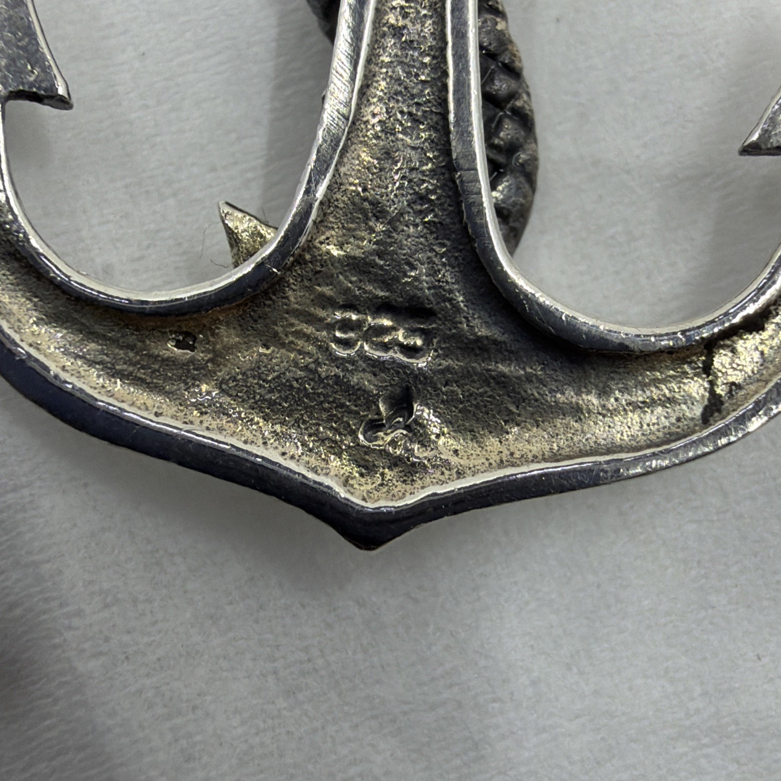 Solid 925 Sterling Silver Nautical 3D Mermaid On Anchor Pendant Nautical Jewelry