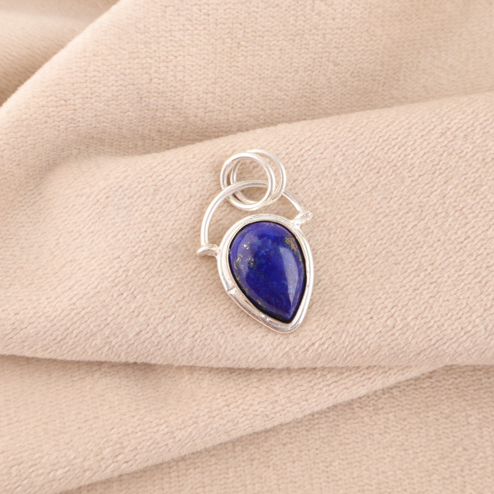 925 Silver Lapis Lazuli Gemstone Jewelry Handmade Pendant 1.01″For Birthday Gift