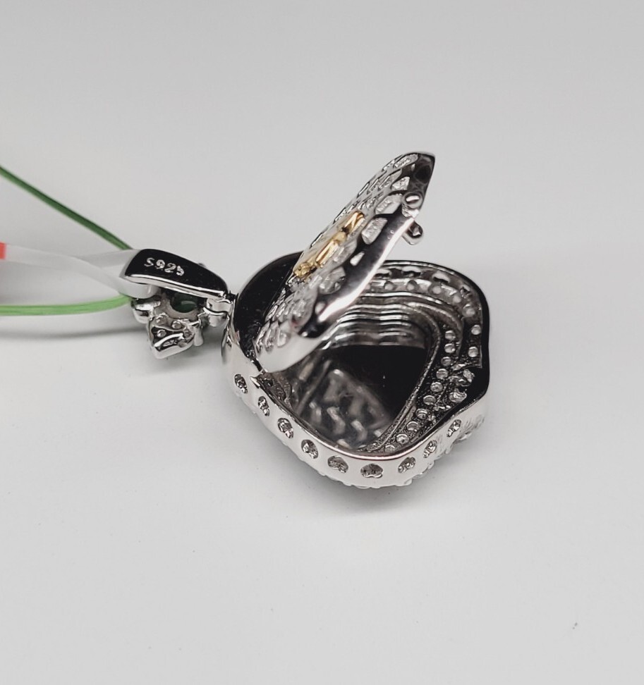 Certified Green Jade Buddha silver pendant inlaid Icy light green Buddha 满绿翡翠开心佛