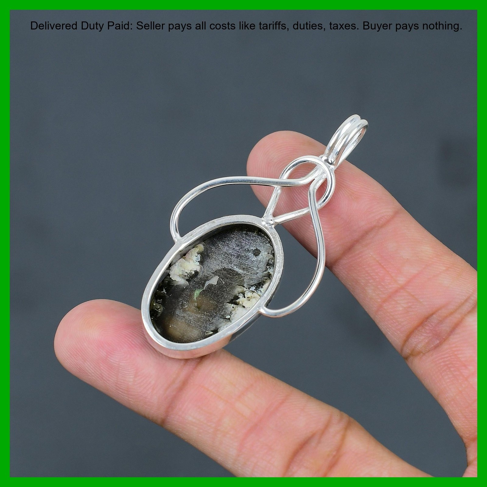 Sterling Silver Oval June Mother Of Pearl Gemstone Wife Wedding Birthday Pendant