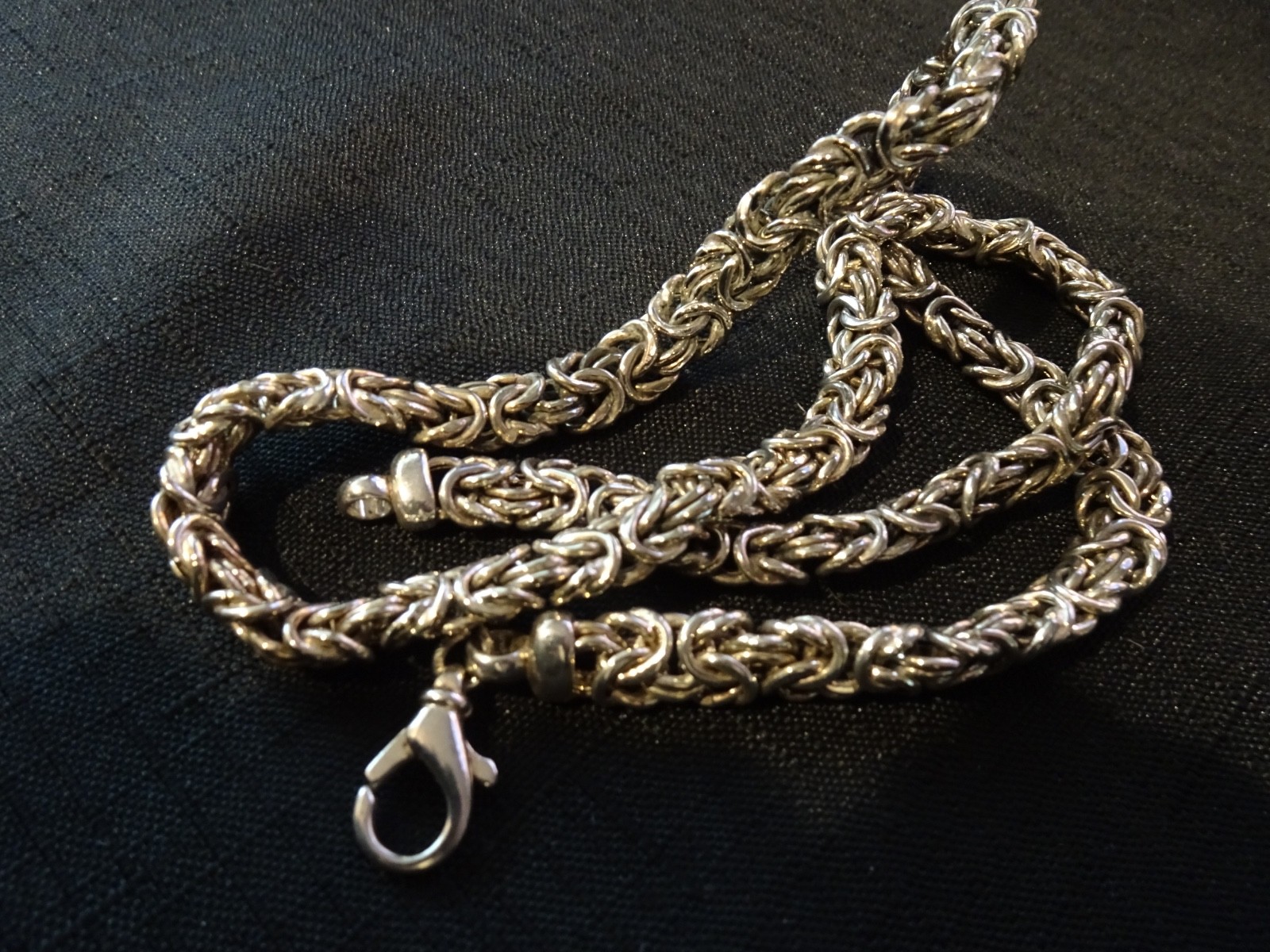 # 591-LARGE BYZANTINE ITALY-925-MILOR NECKLACE–FANCY LARGE-REAL