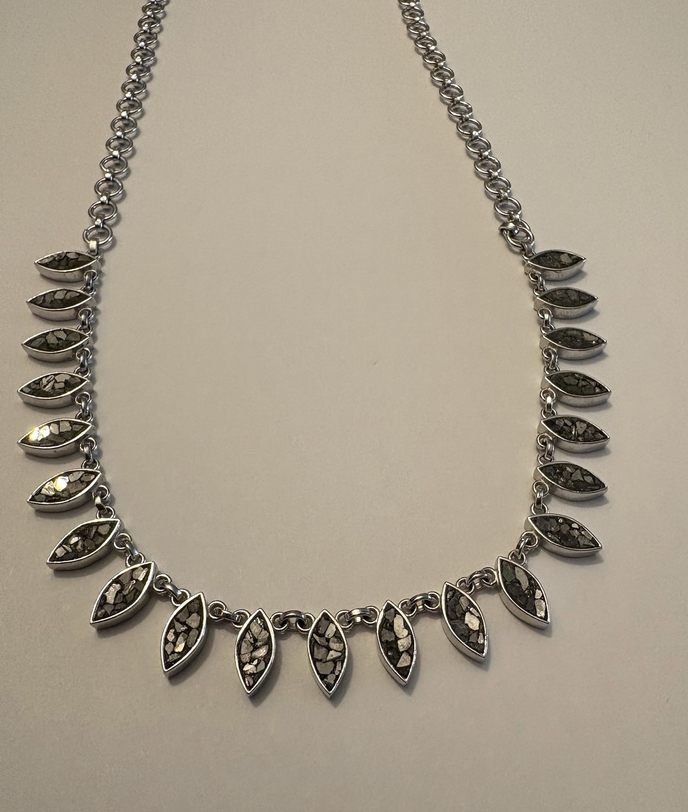 Shana Gulati Black Diamond Marquise Nayika Sterling Silver Necklace