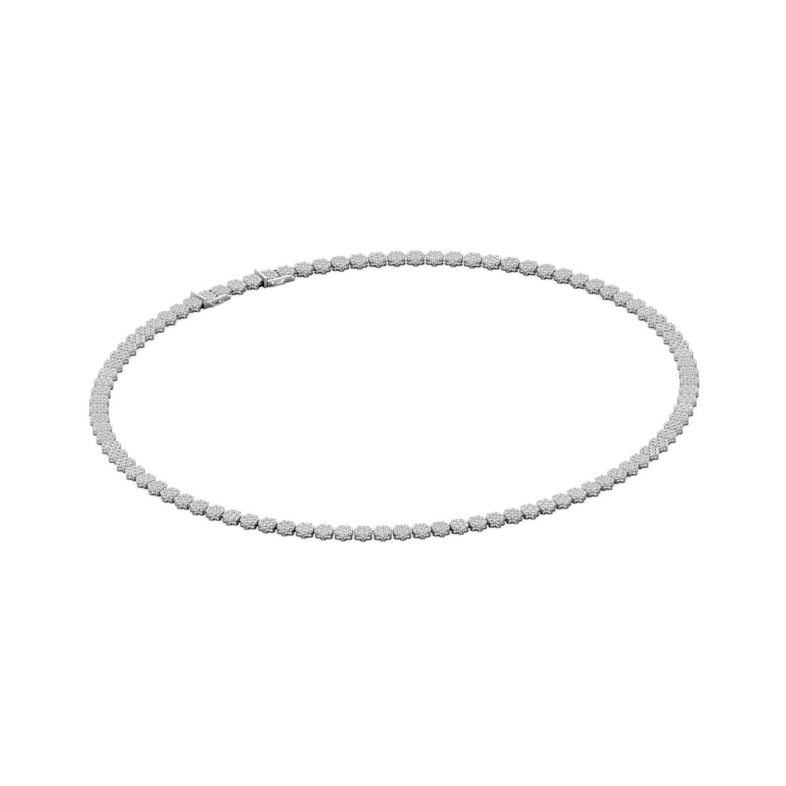 6.75 Ct Round Cut Diamond Tennis Necklace VS1 D-F White Gold 14k
