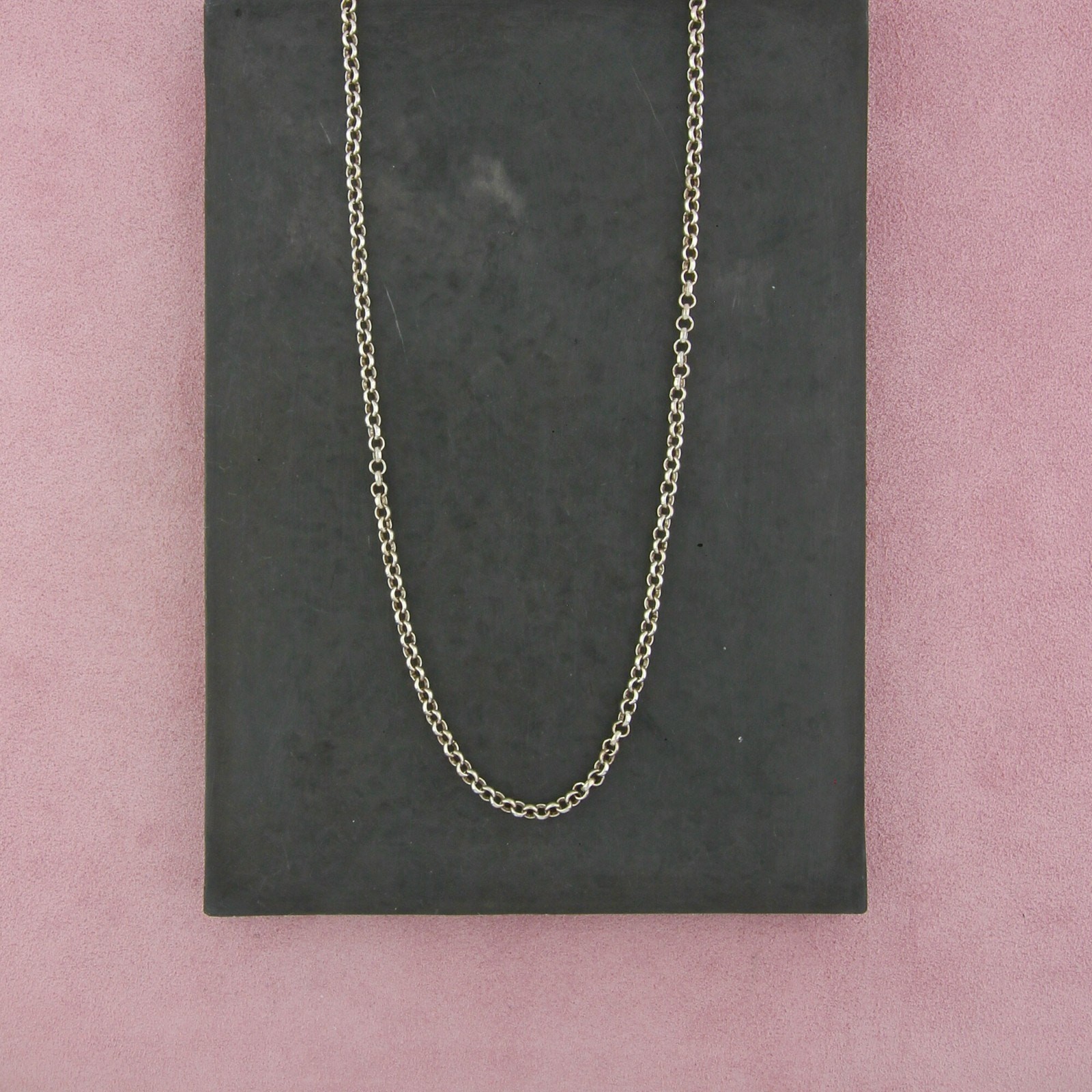 sterling silver 4mm rolo chain toggle necklace size 17.75in