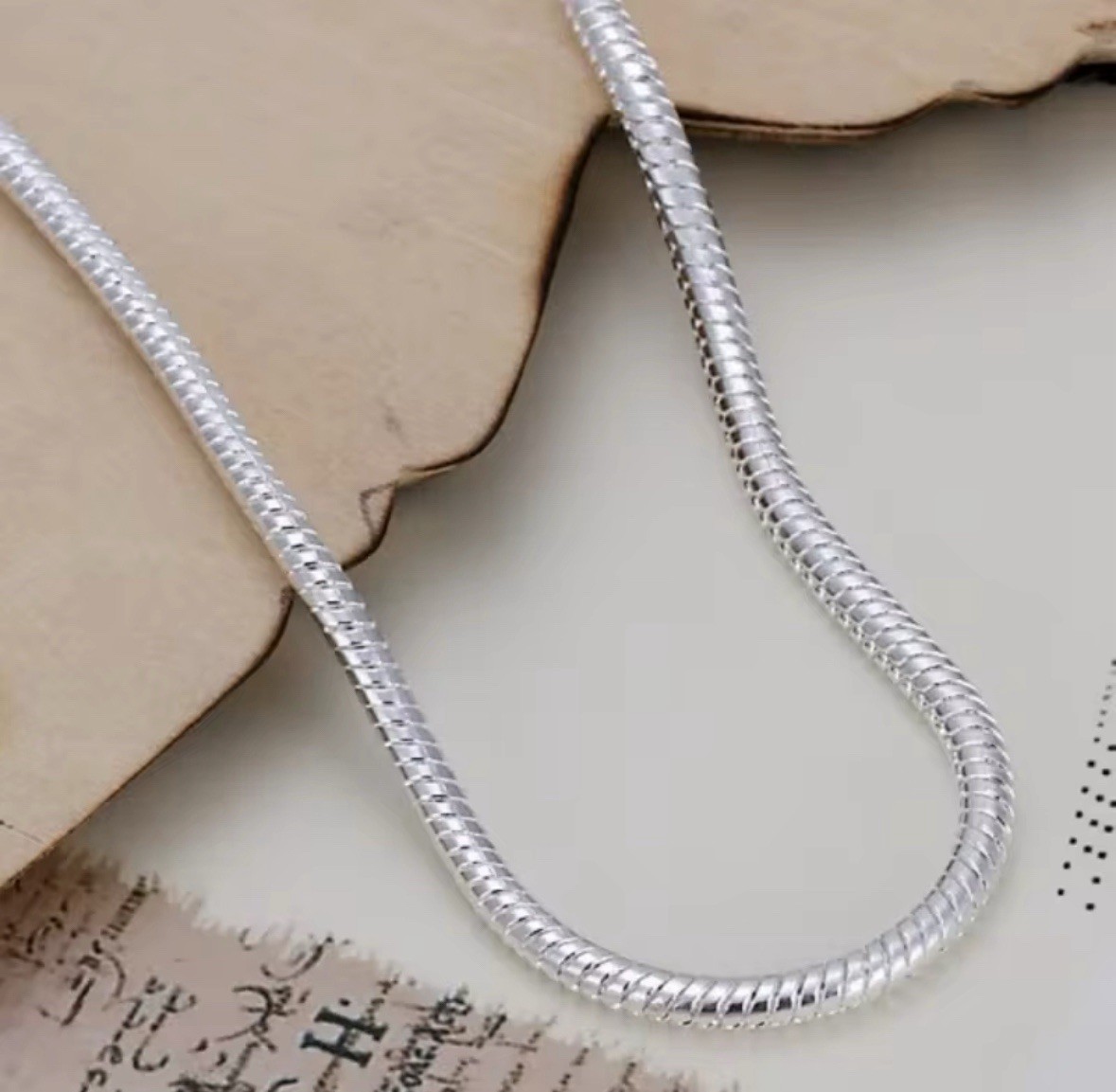 Pure 925 Sterling Silver 3mm Round Snake Chain Bracelet 7″ hypoallergenic