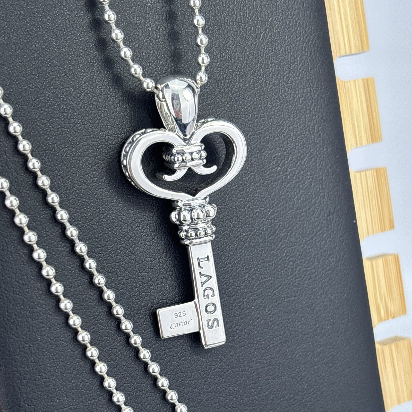 LAGOS Sterling Silver Caviar Key Pendant